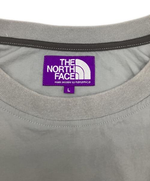 THE NORTHFACE PURPLELABEL（ザ・ノースフェイス パープルレーベル）THE NORTHFACE PURPLELABEL (ザ・ノースフェイス パープルレーベル) H/S Crew Neck Tee ナイロン クルーネックTシャツ グレー サイズ:Lの古着・服飾アイテム