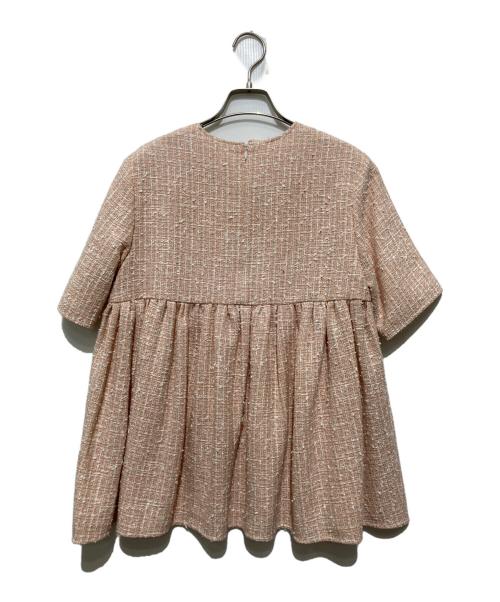YORI（ヨリ）YORI (ヨリ) ミックスツイードブラウス ピンク サイズ:Sの古着・服飾アイテム