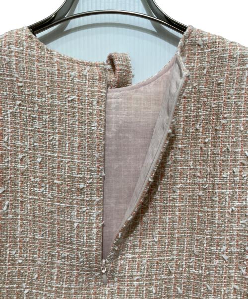 YORI（ヨリ）YORI (ヨリ) ミックスツイードブラウス ピンク サイズ:Sの古着・服飾アイテム
