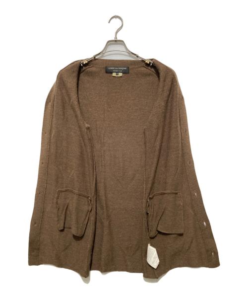 COMME des GARCONS HOMME PLUS（コムデギャルソンオムプリュス）COMME des GARCONS HOMME PLUS (コムデギャルソンオムプリュス) ニットカーディガン ブラウン サイズ:Sの古着・服飾アイテム