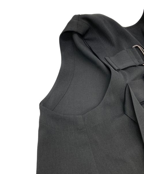 Ujoh（ウジョー）Ujoh (ウジョー) Pocket W Belted Vest ブラック サイズ:2の古着・服飾アイテム
