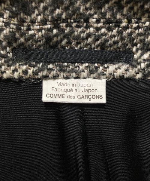 COMME des GARCONS HOMME PLUS（コムデギャルソンオムプリュス）COMME des GARCONS HOMME PLUS (コムデギャルソンオムプリュス) アシンメトリーPコート ホワイト×ブラック サイズ:Mの古着・服飾アイテム