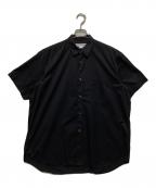 COMME des GARCONS SHIRTコムデギャルソンシャツ）の古着「FOREVER Short Sleeve Woven Shirt ショートスリーブシャツ」｜ブラック