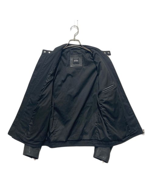 BOSS HUGO BOSS（ボス ヒューゴボス）BOSS HUGO BOSS (ボス ヒューゴボス) ライダースジャケット ブラック サイズ:Lの古着・服飾アイテム