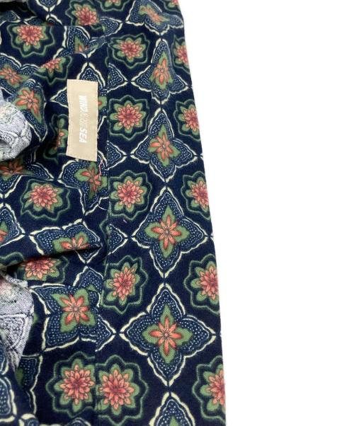 WIND AND SEA（ウィンダンシー）WIND AND SEA (ウィンダンシー) PATTERN OPEN COLLAR SHIRT ネイビー×グリーン サイズ:Sの古着・服飾アイテム