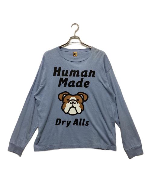 HUMAN MADE（ヒューマンメイド）HUMAN MADE (ヒューマンメイド) DRY ALL ドッグプリント ロングスリーブカットソー ブルー サイズ:XXLの古着・服飾アイテム
