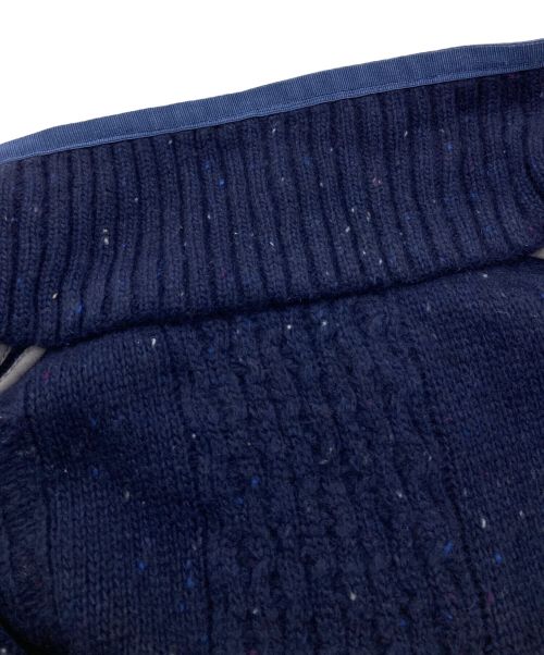sacai（サカイ）sacai (サカイ) パイピングケーブルニットジャケット ネイビー サイズ:Ｍの古着・服飾アイテム