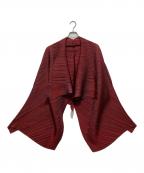 ISSEY MIYAKEイッセイミヤケ）の古着「プリーツカーディガン」｜レッド