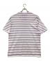 SUPREME (シュプリーム) 24SS Overprint Stripe S/S Top / オーバープリントストライプTシャツ  パープル×ホワイト サイズ:M：9000円