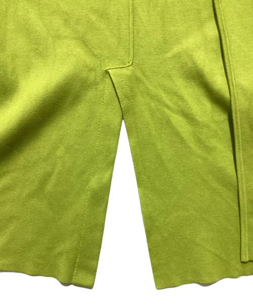 UN3D.（アンスリード）UN3D. (アンスリード) フロントオープンロングベストノースリーブワンピース ライム サイズ:FREEの古着・服飾アイテム