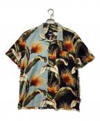 stussyステューシー）の古着「HOFFMAN Honolulu アロハシャツ」｜ブラック×ブルー