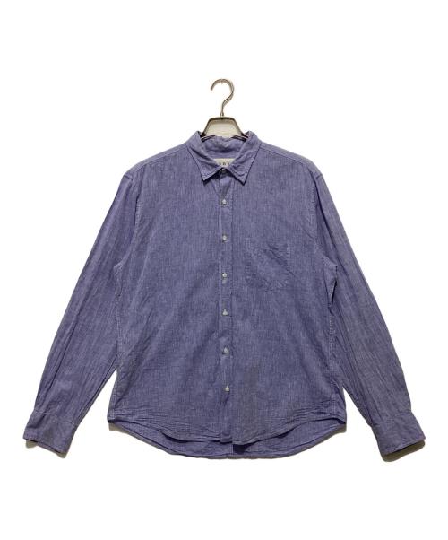 Frank&Eileen（フランクアンドアイリーン）Frank&Eileen (フランクアンドアイリーン) DON リネン混シャツ ブルー サイズ:Lの古着・服飾アイテム