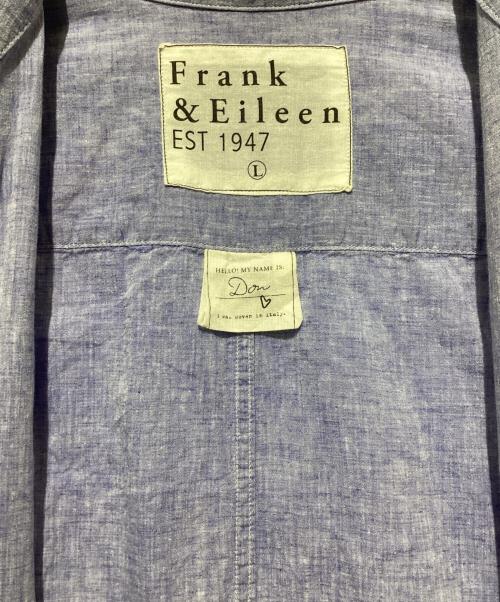 Frank&Eileen（フランクアンドアイリーン）Frank&Eileen (フランクアンドアイリーン) DON リネン混シャツ ブルー サイズ:Lの古着・服飾アイテム