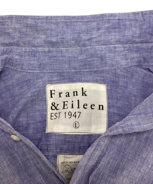 Frank&Eileen（フランクアンドアイリーン）Frank&Eileen (フランクアンドアイリーン) DON リネン混シャツ ブルー サイズ:Lの古着・服飾アイテム