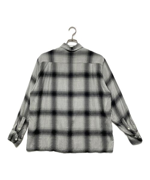 WACKO MARIA（ワコマリア）WACKO MARIA (ワコマリア) OMBRE CHECK OPEN COLLAR SHIRT L/S オンブレチェックオープンカラーシャツ グレー サイズ:Mの古着・服飾アイテム