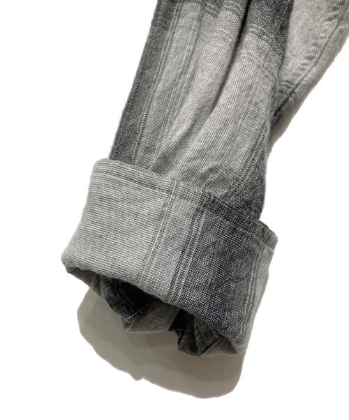 WACKO MARIA（ワコマリア）WACKO MARIA (ワコマリア) OMBRE CHECK OPEN COLLAR SHIRT L/S オンブレチェックオープンカラーシャツ グレー サイズ:Mの古着・服飾アイテム