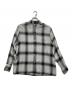 WACKO MARIA (ワコマリア) OMBRE CHECK OPEN COLLAR SHIRT L/S オンブレチェックオープンカラーシャツ グレー サイズ:M：22000円