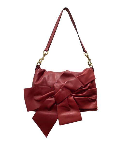 VALENTINO GARAVANI（ヴァレンティノ・ガラヴァーニ）VALENTINO GARAVANI (ヴァレンティノ・ガラヴァーニ) リボンモチーフ クラッチ ワン ショルダーバッグ グリーンの古着・服飾アイテム