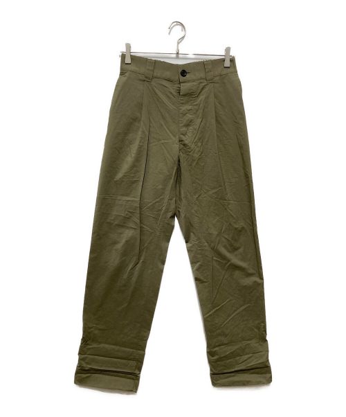 MARGARET HOWELL（マーガレットハウエル）MARGARET HOWELL (マーガレットハウエル) コットンシルクセットアップスーツ オリーブ サイズ:Sの古着・服飾アイテム