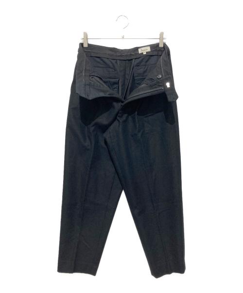 lownn（ローン）lownn (ローン) ウールタックパンツ ブラック サイズ:46の古着・服飾アイテム