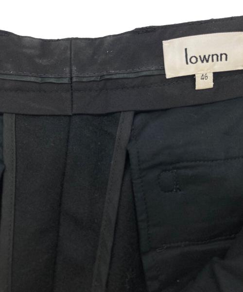 lownn（ローン）lownn (ローン) ウールタックパンツ ブラック サイズ:46の古着・服飾アイテム