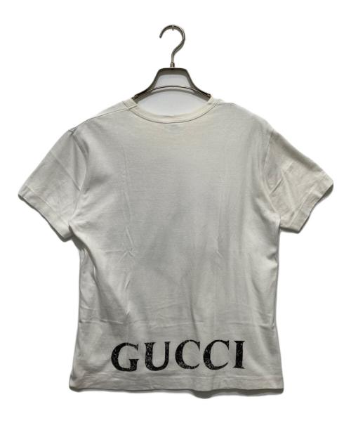 GUCCI（グッチ）GUCCI (グッチ) DOVER STREET MARKET (ドーバー ストリート マーケット) プリントTシャツ ホワイト サイズ:Mの古着・服飾アイテム