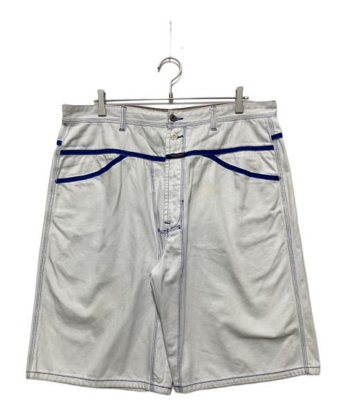 MARITHE+FRANCOIS GIRBAUD（マリテフランソワジルボー）MARITHE+FRANCOIS GIRBAUD (マリテフランソワジルボー) ブルーステッチハーフデニムパンツ ホワイト サイズ:38の古着・服飾アイテム