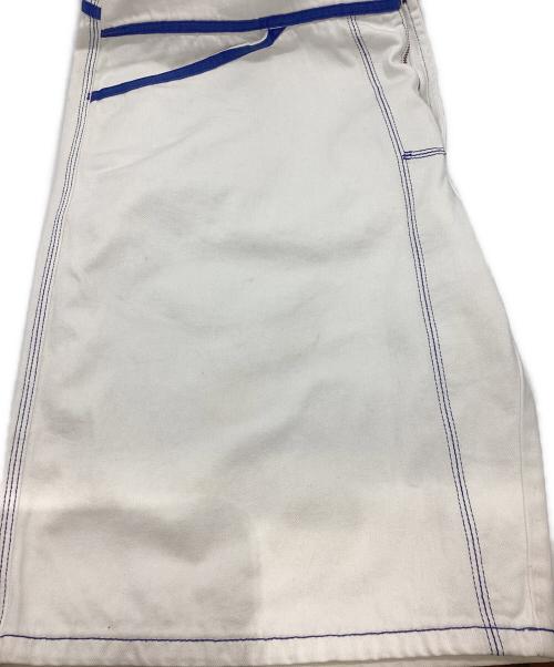 MARITHE+FRANCOIS GIRBAUD（マリテフランソワジルボー）MARITHE+FRANCOIS GIRBAUD (マリテフランソワジルボー) ブルーステッチハーフデニムパンツ ホワイト サイズ:38の古着・服飾アイテム