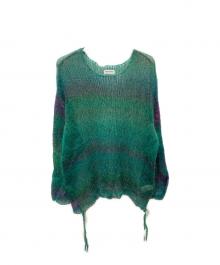 FACCIES（ファッチーズ）の古着「GRADATION MESH KNIT PO」｜グリーン