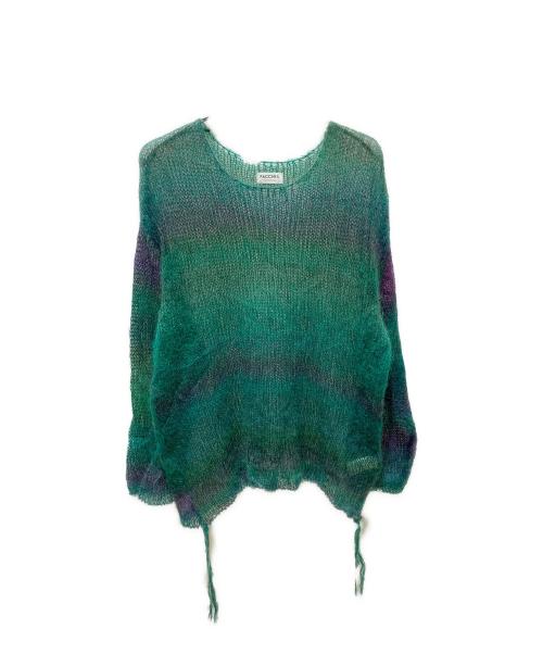 FACCIES（ファッチーズ）FACCIES (ファッチーズ) GRADATION MESH KNIT PO グリーン サイズ:FREEの古着・服飾アイテム