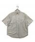 THE NORTHFACE PURPLELABEL（ザ・ノースフェイス パープルレーベル）の古着「Stripe OX Big H/S Shirt スナップ 半袖シャツ」｜ホワイト×ベージュ