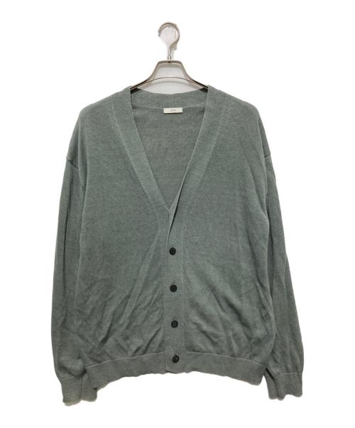 ATON（エイトン）ATON (エイトン) HEMP KNIT OVERSIZED CARDIGAN ヘンプニットオーバーサイズカーディガン グレー サイズ:XLの古着・服飾アイテム