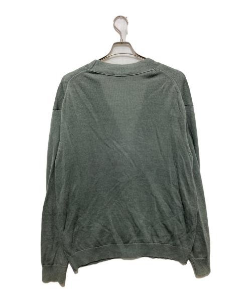 ATON（エイトン）ATON (エイトン) HEMP KNIT OVERSIZED CARDIGAN ヘンプニットオーバーサイズカーディガン グレー サイズ:XLの古着・服飾アイテム
