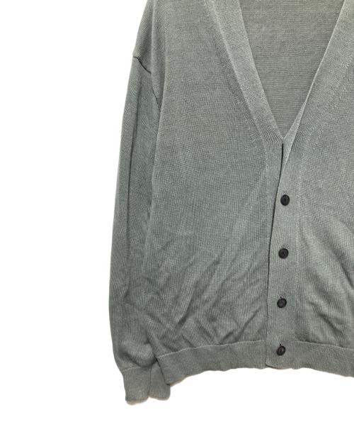 ATON（エイトン）ATON (エイトン) HEMP KNIT OVERSIZED CARDIGAN ヘンプニットオーバーサイズカーディガン グレー サイズ:XLの古着・服飾アイテム