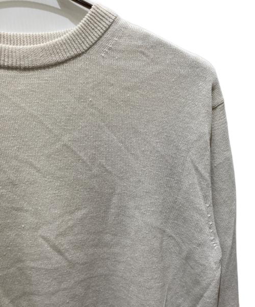 ATON（エイトン）ATON (エイトン) HEMP KNIT CREWNECK SWEATER ヘンプニットクルーネックニット ベージュ サイズ:４の古着・服飾アイテム