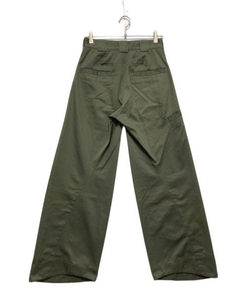 YUKI HASHIMOTO（ユウキハシモト）YUKI HASHIMOTO (ユウキハシモト) TWISTED WORK PANTS ツイステッドワークパンツ  カーキ サイズ:44の古着・服飾アイテム