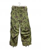 BEAMS PLUSビームスプラス）の古着「ミル オーバー パンツ ナイロン カモ プリント」｜カーキ