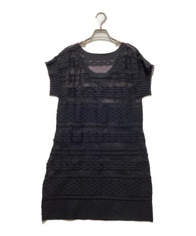 プリーツプリーズPLEATS PLEASEグラフィックプリントメッシュワンピース 中古・古着通販】PLEATS PLEASE (プリーツプリーズ) メッシュ織