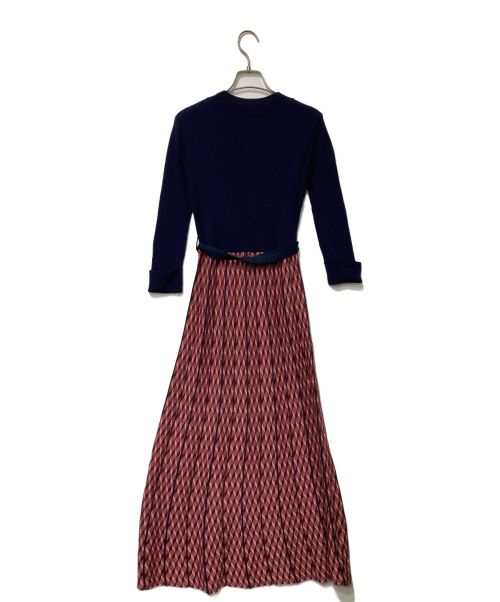 BARNEYS NEWYORK（バーニーズ・ニューヨーク）BARNEYS NEWYORK (バーニーズ・ニューヨーク) ニットワンピース ネイビー サイズ:Fの古着・服飾アイテム