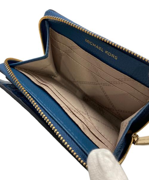 MICHAEL KORS（マイケル・コース）MICHAEL KORS (マイケルコース) 2つ折り財布 ブルーの古着・服飾アイテム
