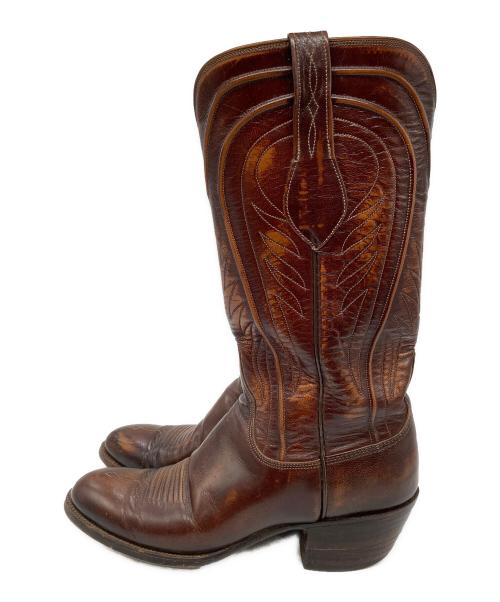 LUCCHESE（ルケーシー）LUCCHESE (ルケーシー) ウェスタンブーツ ブラウン サイズ:7Bの古着・服飾アイテム