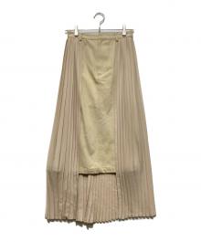 CLANE（クラネ）の古着「SIDE PLEAT SKIRT」｜ベージュ
