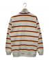PALACE (パレス) ハーフジップ ボーダー ストライプ ニット プルオーバー グレー サイズ:M：10000円