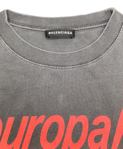 BALENCIAGA（バレンシアガ）BALENCIAGA (バレンシアガ) Europa Print OverSize Tee / ヨーロッパプリント　オーバーサイズ　Tシャツ / フェード加工 グレー サイズ:Lの古着・服飾アイテム