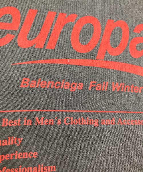 BALENCIAGA（バレンシアガ）BALENCIAGA (バレンシアガ) Europa Print OverSize Tee / ヨーロッパプリント　オーバーサイズ　Tシャツ / フェード加工 グレー サイズ:Lの古着・服飾アイテム