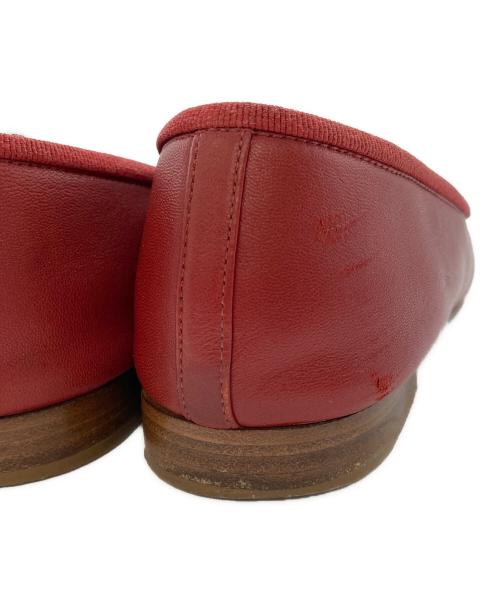 CHANEL（シャネル）CHANEL (シャネル) ココマークリボンバレエパンプス レッド サイズ:37 1/2の古着・服飾アイテム