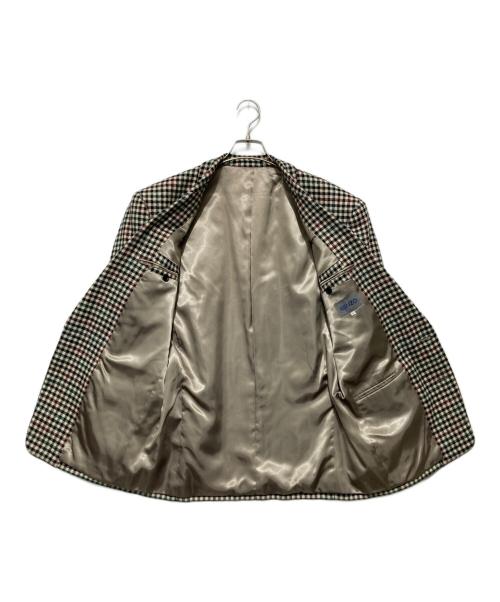 KENZO（ケンゾー）KENZO (ケンゾー) ガンクラブチェックテーラードジャケット ベージュ×ブラック サイズ:Sの古着・服飾アイテム