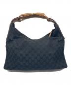 GUCCIグッチ）の古着「GGキャンバスホースビットショルダーバッグ」｜ブラック