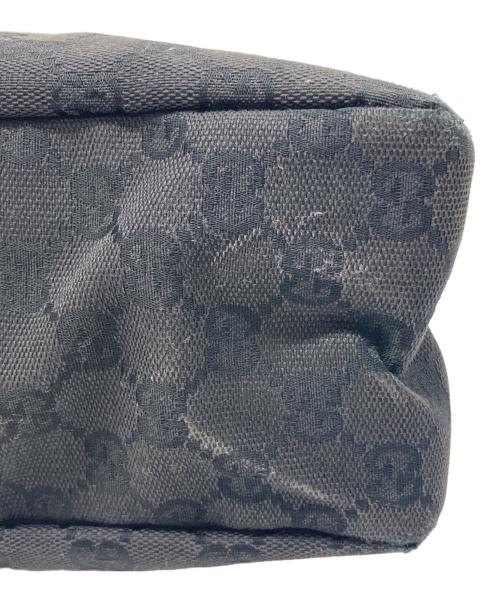 GUCCI（グッチ）GUCCI (グッチ) GGキャンバスホースビットショルダーバッグ ブラックの古着・服飾アイテム