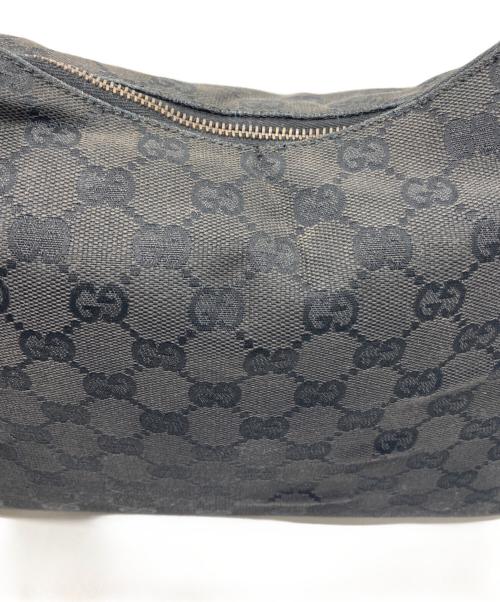 GUCCI（グッチ）GUCCI (グッチ) GGキャンバスホースビットショルダーバッグ ブラックの古着・服飾アイテム